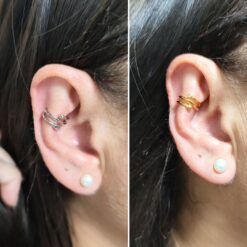 Clip corrector de oreja acabados finos - colores ORO / PLATA – disimula las orejas sin cirugía