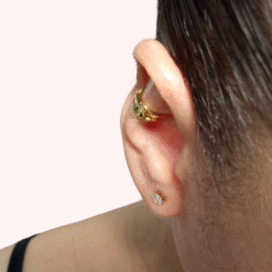 Clip corrector de oreja suave onda colores ORO / PLATA – disimula las orejas sin cirugía