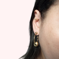 Clip corrector de oreja eslabón de crisales color ORO– disimula las orejas sin cirugía