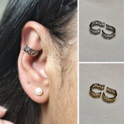 Clip corrector forma geométrica colores ORO / PLATA – disimula las orejas sin cirugía
